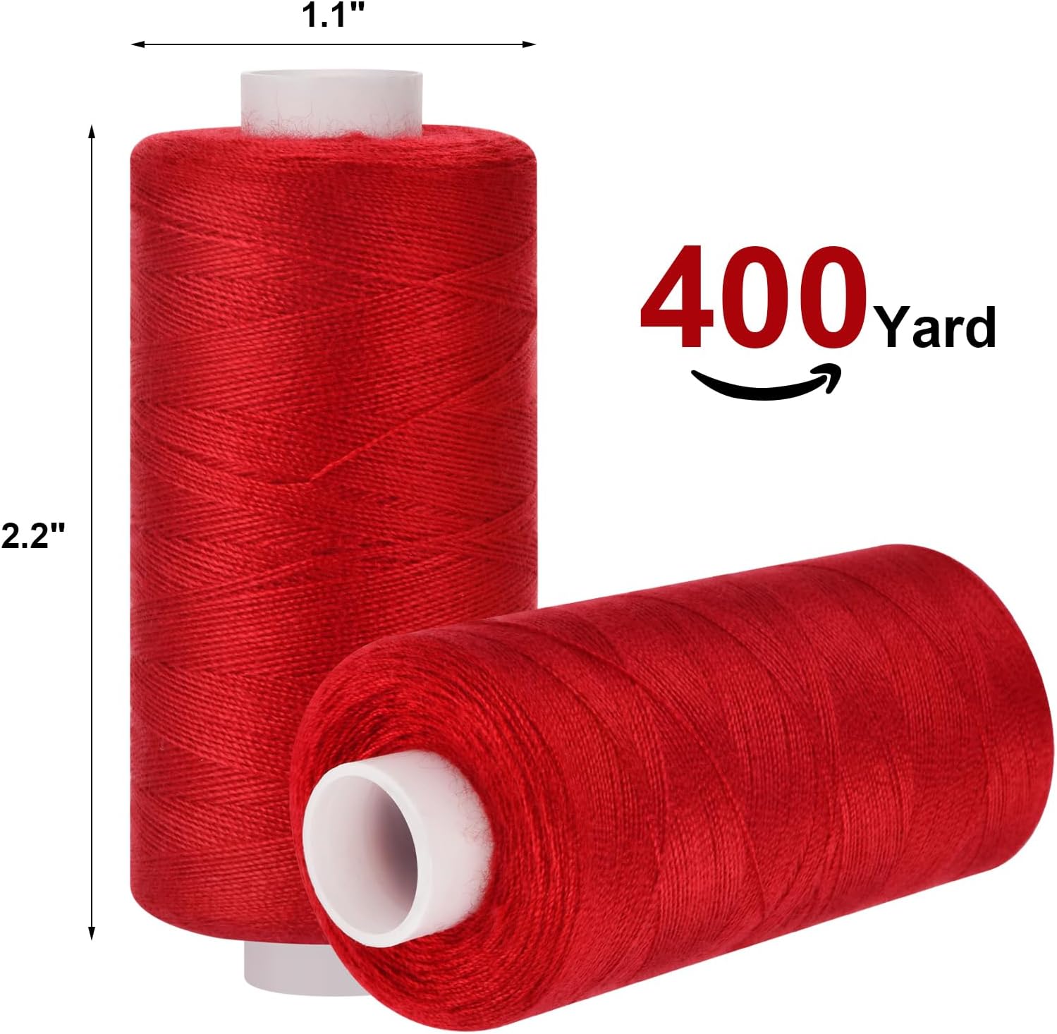 Eoehro 72pcs Sewing Thread kit, 36 Colors Sewing Machine Threads, Prewound Bobbins Sewing Threads Kit, Sewing Machine Thread Assortment, 400 Yards per Spools Polyester Thread - Image 2