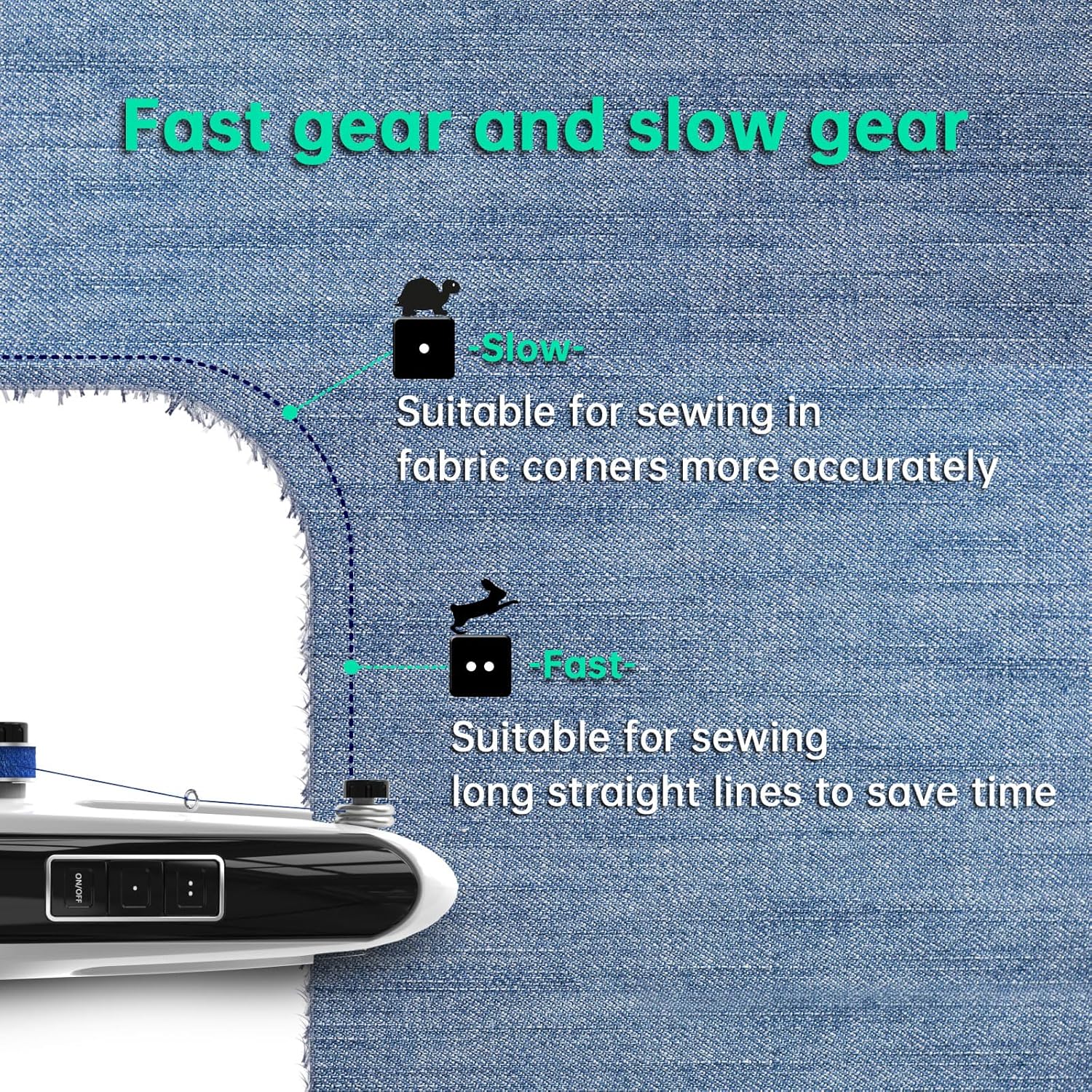 Handheld Sewing Machine,Two dear,Mini sewing machine,Easy to Use and Fast Stitch Suitable for Clothes,Fabrics,DIY Home Travel Electric Handheld Sewing Machine for Beginners.Black - Image 4