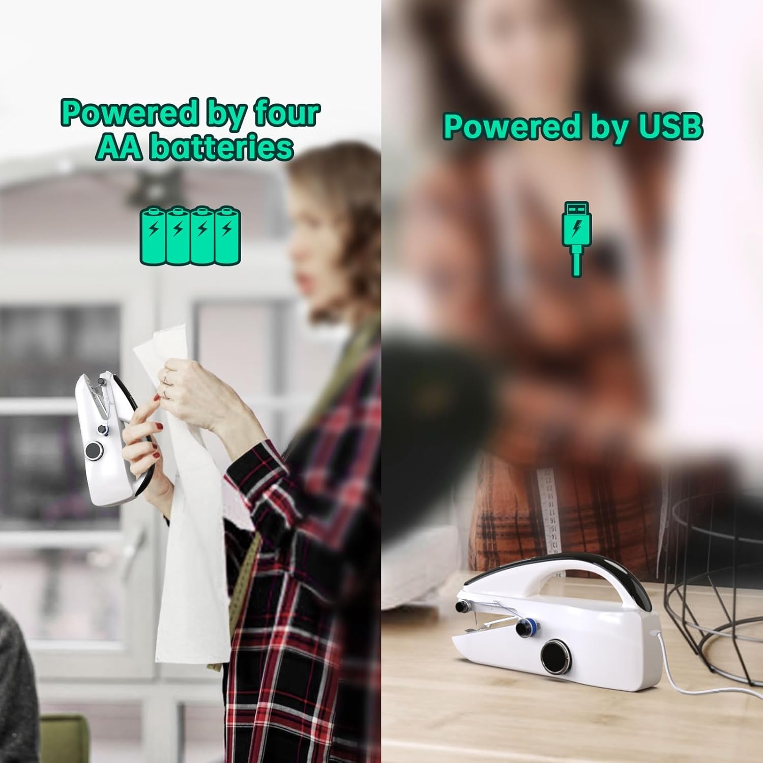 Handheld Sewing Machine,Two dear,Mini sewing machine,Easy to Use and Fast Stitch Suitable for Clothes,Fabrics,DIY Home Travel Electric Handheld Sewing Machine for Beginners.Black - Image 5