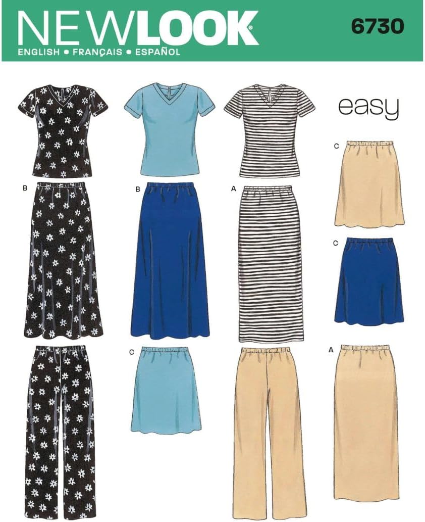 New Look Sewing Pattern 6730 Misses Separates, Size A (S-M-L-XL)