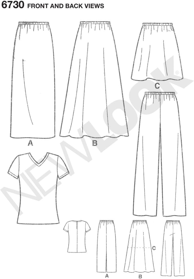 New Look Sewing Pattern 6730 Misses Separates, Size A (S-M-L-XL) - Image 2